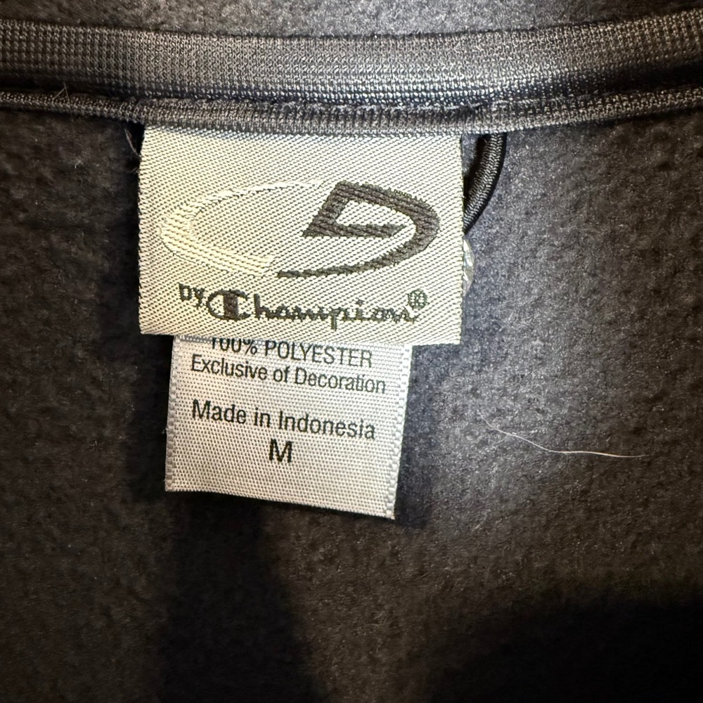 Champion Womens Fleece Jacket Full Zip Black Purple Activewear Medium - Picture 4 of 4